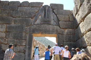 The “Lion Gate” at Mycenae in Greece